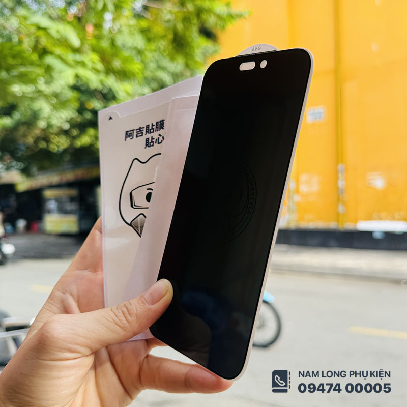 Cường lực iPhone 17 Pro chống nhìn trộm WiWU chính hãng