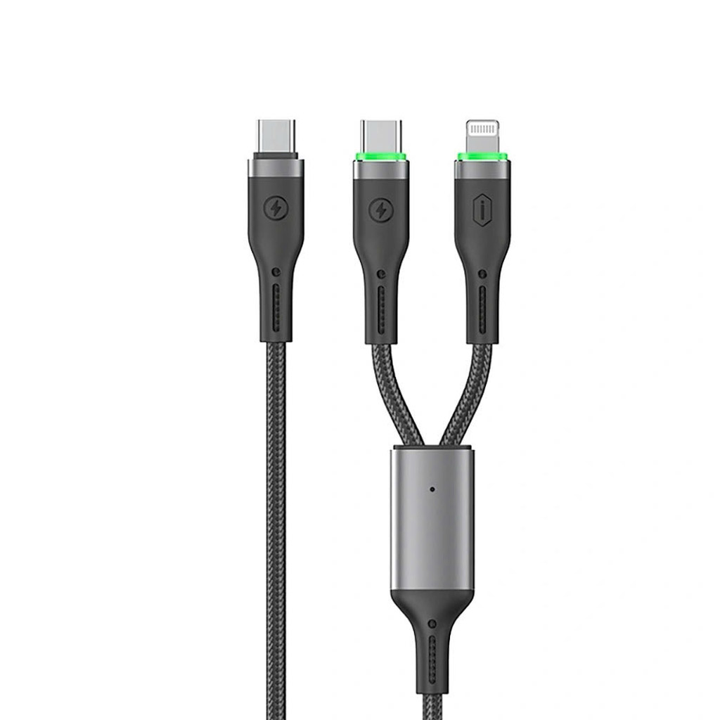 Cáp sạc 100w USB C to USC C + Lightning WiWU Oringlink