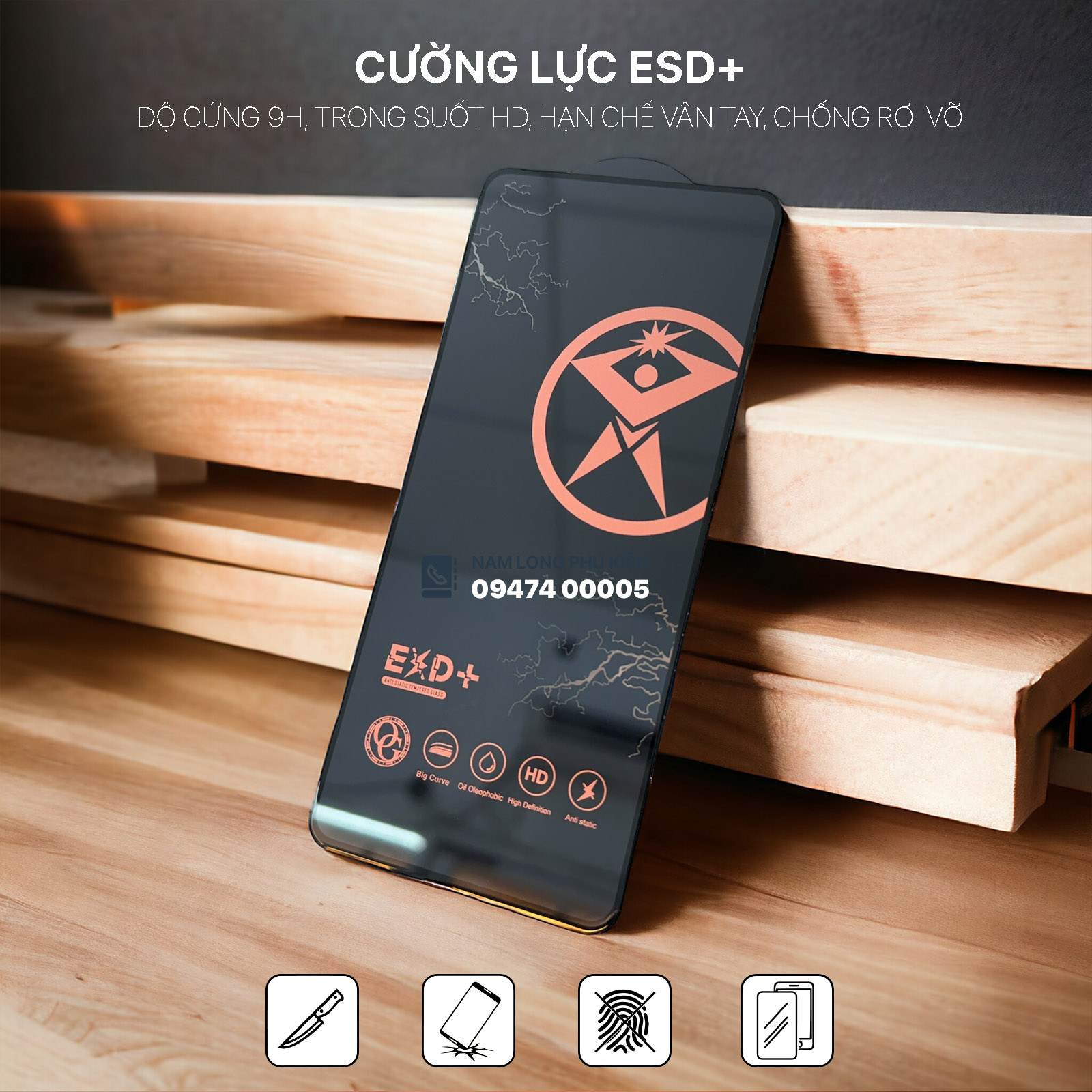 Cường lực Tia chớp (trơn - nhạy - mượt - bo viền)
