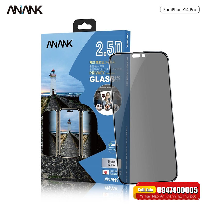 Cường lực ANANK chống nhìn trộm cho iPhone 14 series