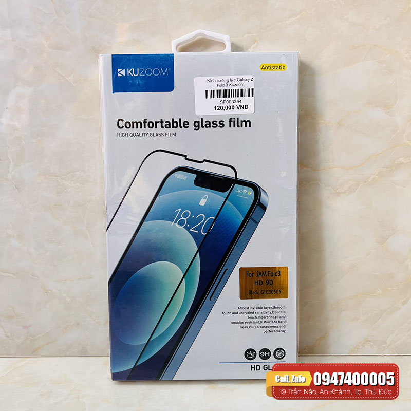 Cường lực mặt trước Galaxy Z Fold3 KuZoom