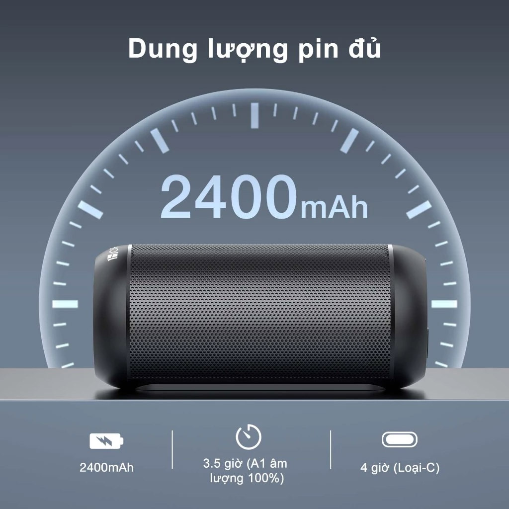 Loa Bluetooth 1HORA Bass Lớn Công Suất 10W Pin Trâu 2400mAh