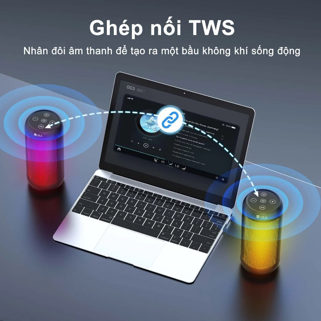 Loa Bluetooth 1HORA Bass Lớn Công Suất 10W Pin Trâu 2400mAh