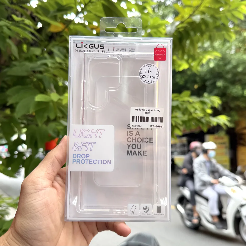 Ốp lưng Galaxy S23 Ultra Likgus trong suốt