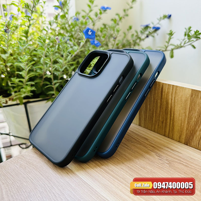 Ốp lưng iPhone 13 Pro Likgus lưng nhám viền màu