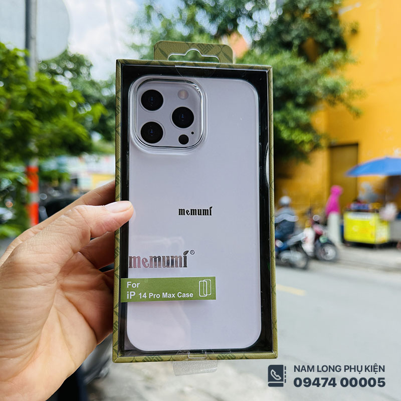 Ốp lưng trong suốt iPhone 14 Pro Max Memumi không ố vàng