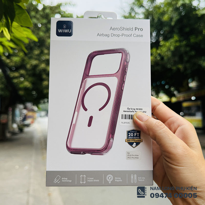 Ốp lưng iPhone 17 Pro Max/ 18 pro Max WiWU AEROSHIELD PRO AS-202 20FT