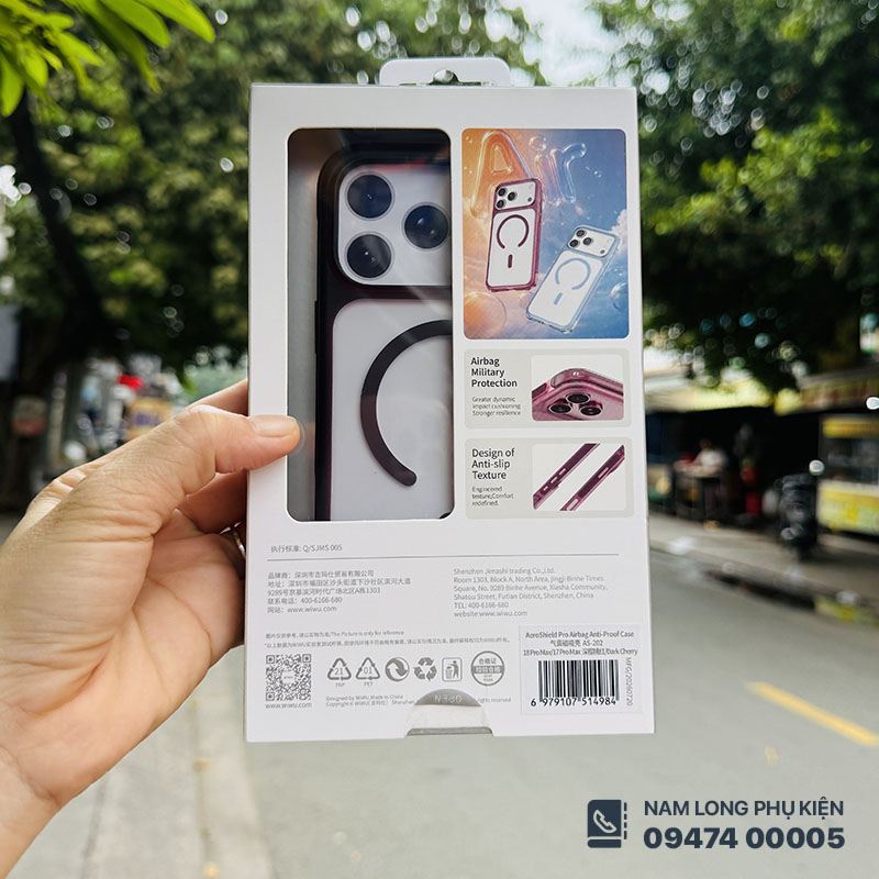 Ốp lưng iPhone 17 Pro Max/ 18 pro Max WiWU AEROSHIELD PRO AS-202 20FT