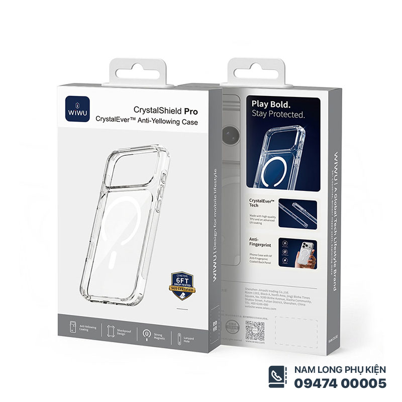 Ốp lưng iPhone 17 Pro Max/ 18 Pro Max WiWU CrystalShield Pro CS-202