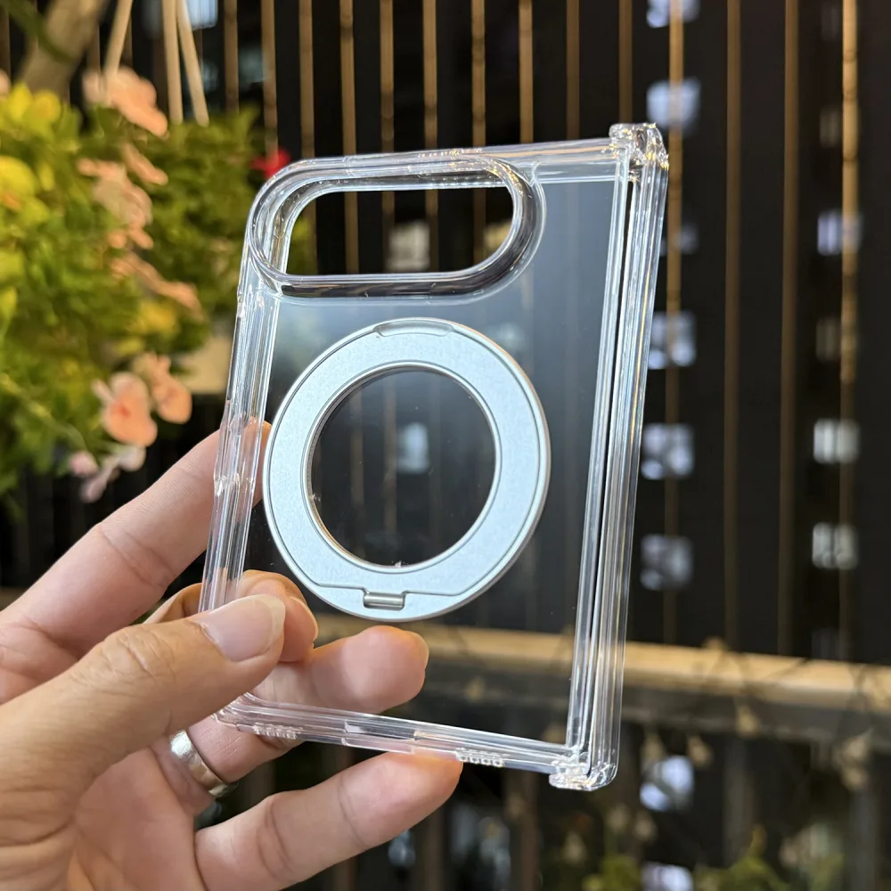 Ốp Lưng iPhone Duo KSTDESIGN Trong Suốt Kèm Chân Chống