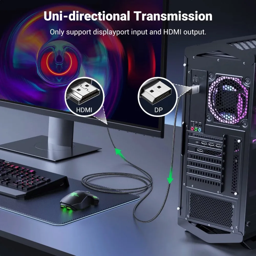 Cáp Display Port to HDMI Ugreen 4K dài 3 mét DP125