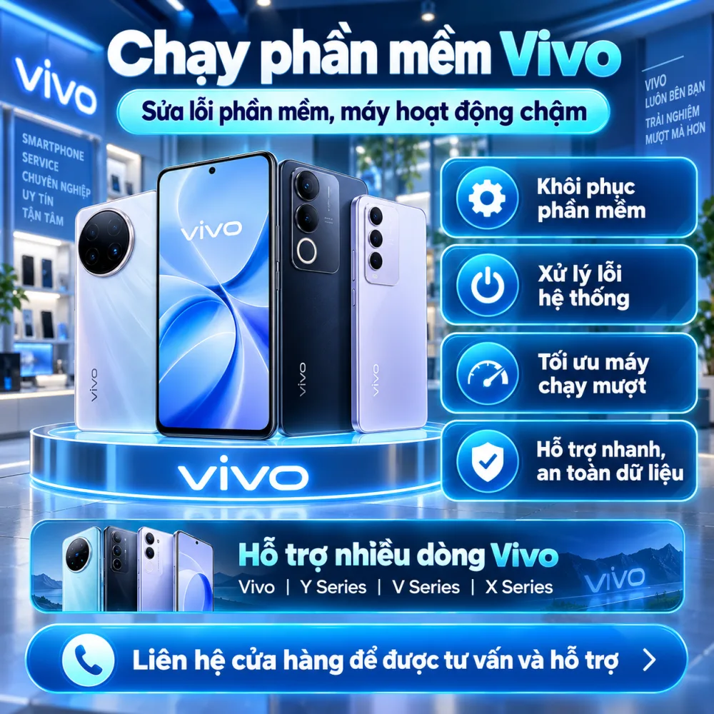 Chạy Phần Mềm Vivo, Sửa Máy Chậm, Xử lý lỗi hệ thống