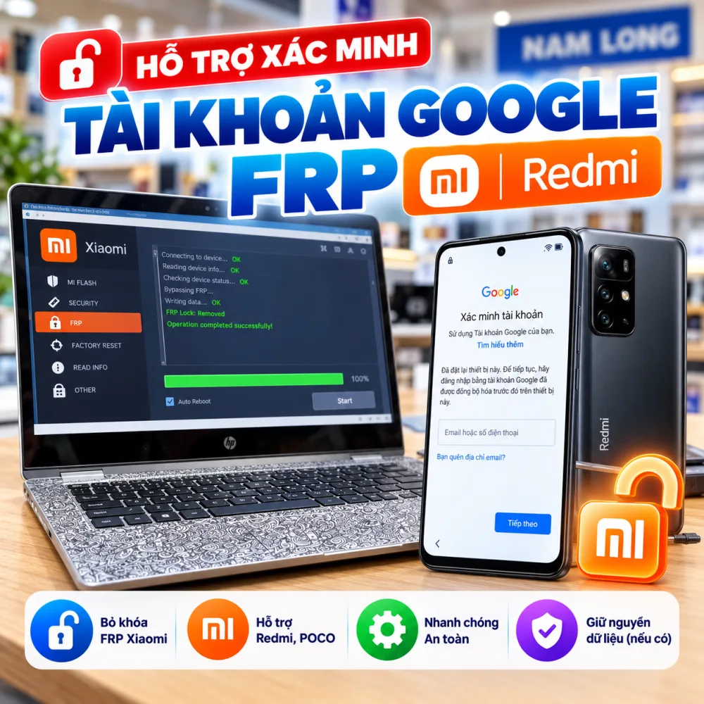 Xác Minh Google FRP Xiaomi, Redmi