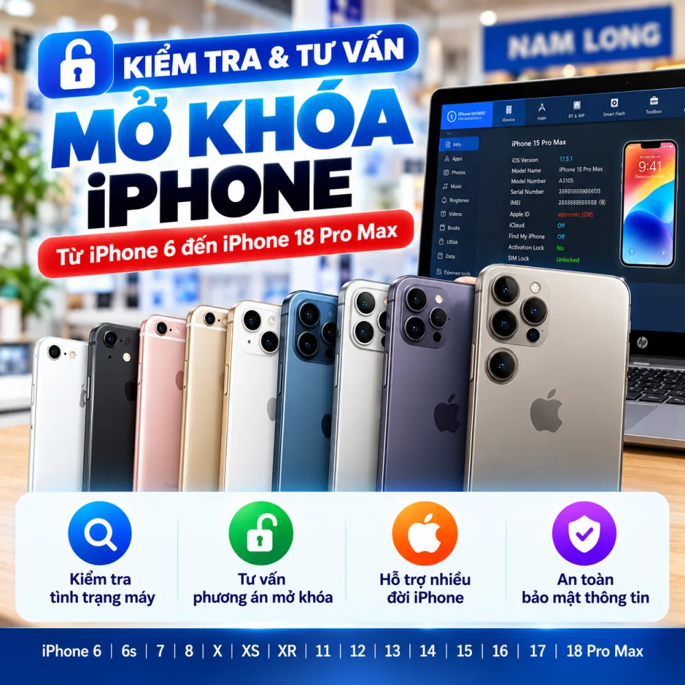Kiểm Tra Mở Khóa iPhone 6 –18 Pro Max