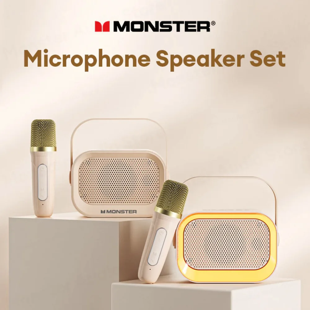 Loa Bluetooth Monster GK600 (kèm 2 mic hát karaoke)