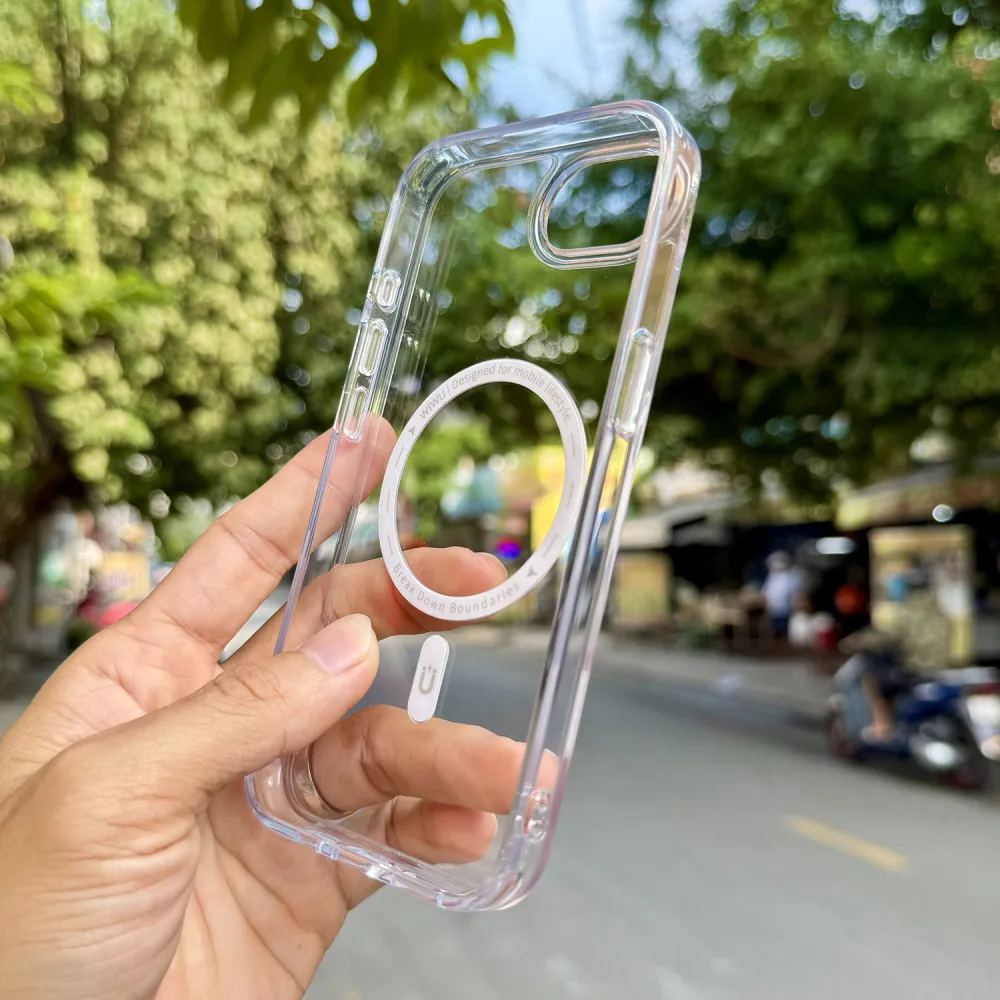Ốp lưng iPhone 16E trong suốt Magsafe WiWU