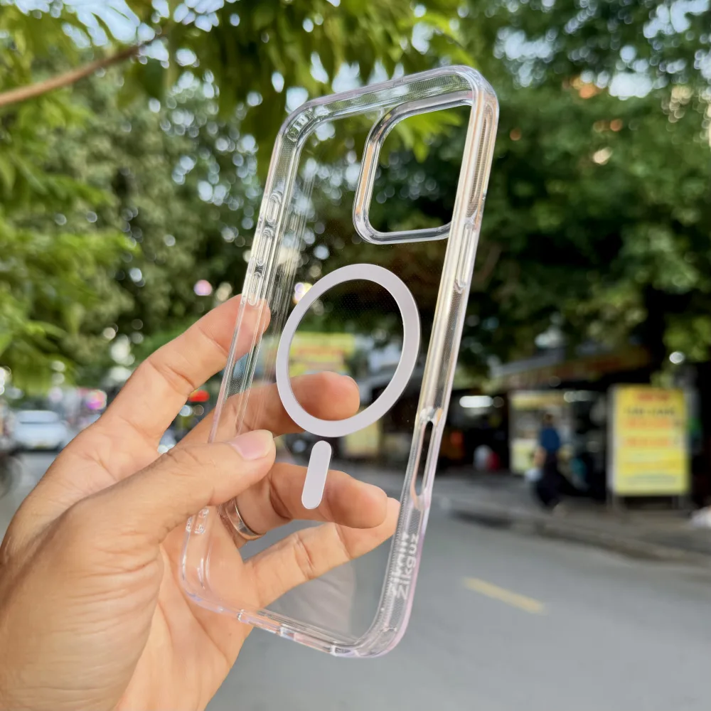 Ốp lưng iPhone 16 pro Max trong suốt magsafe Zikgus