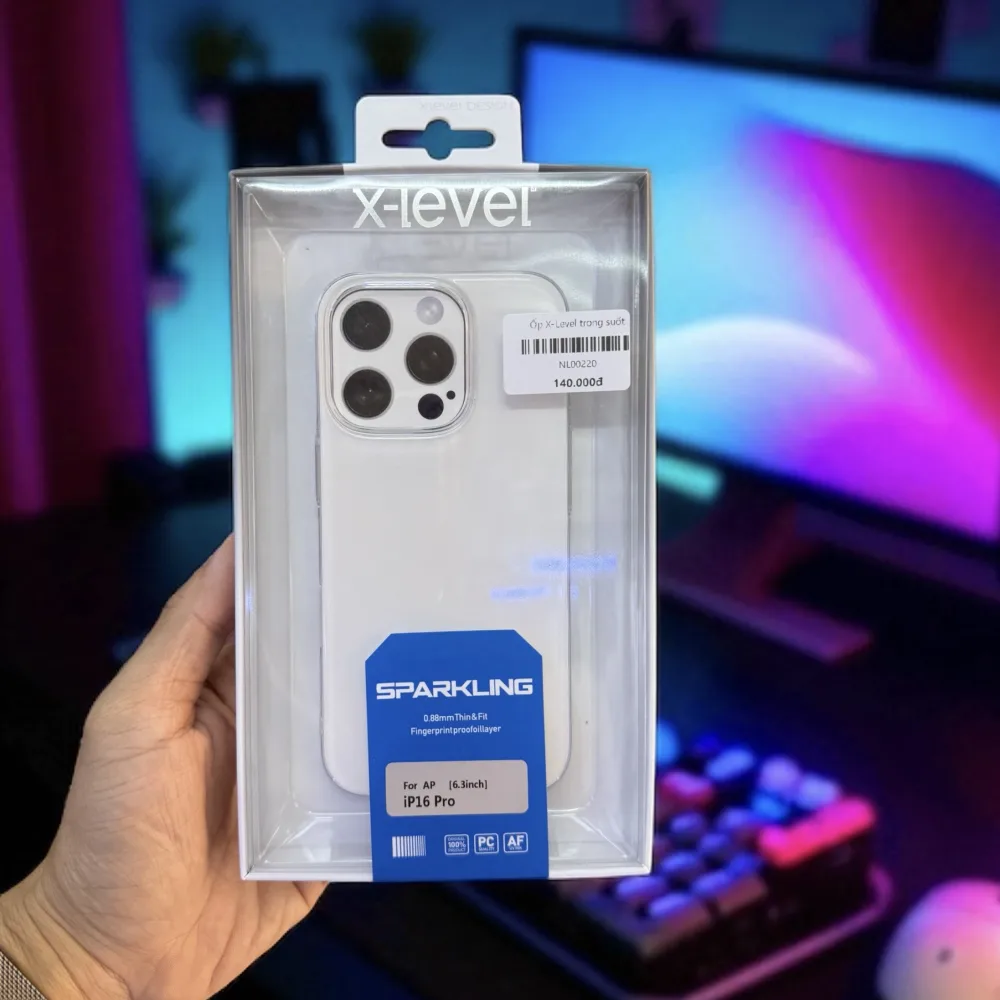 Ốp lưng iPhone 16 Pro trong suốt X-Level