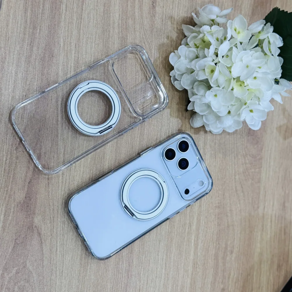 Ốp lưng iPhone 17 Pro Likgus Stand Magsafe trong suốt